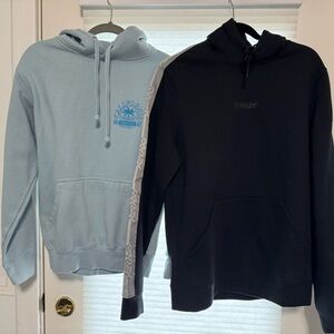 Black and Light Blue Men's Hoodies